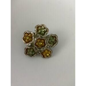 Upcycled vintage floral pin